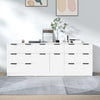 Weißes Sideboard Boldizsar (3-teilig, Holz)