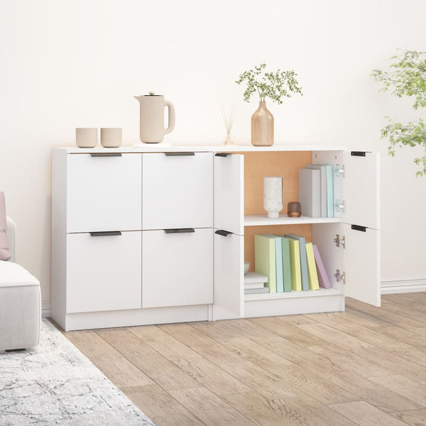 Weißes Sideboard Antoine 60x30x70cm (2 Stück Holz)