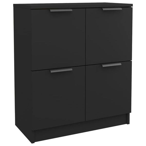 Schwarzes Sideboard Antoine 60x30x70cm (2 Stück Holz)