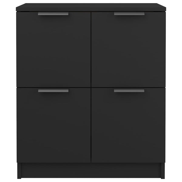 Schwarzes Sideboard Antoine 60x30x70cm (2 Stück Holz)