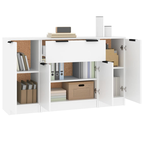 Technische Holz 3 Stk. weiße Anrichten