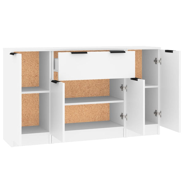 Technische Holz 3 Stk. weiße Anrichten