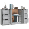 Graues Sideboard Yaoz (3er-Set in Sonoma-Holzoptik)