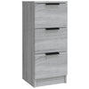 Graues Sideboard Yaoz (3er-Set in Sonoma-Holzoptik)