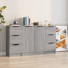 Graues Sideboard Yaoz (3er-Set in Sonoma-Holzoptik)