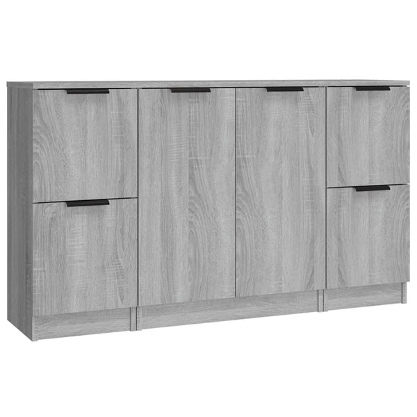 Graue Kommode Floretta (3 Stück Sonoma-Holz)