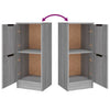 Graue Kommode Floretta (3 Stück Sonoma-Holz)