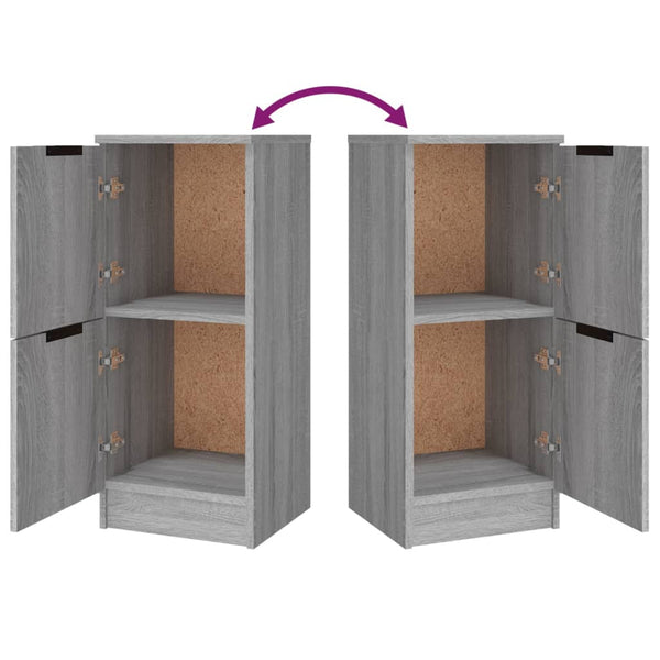 Graue Kommode Floretta (3 Stück Sonoma-Holz)