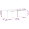 Weiße Wandschränke Finley 68x30x20cm (2er-Set aus Holz)