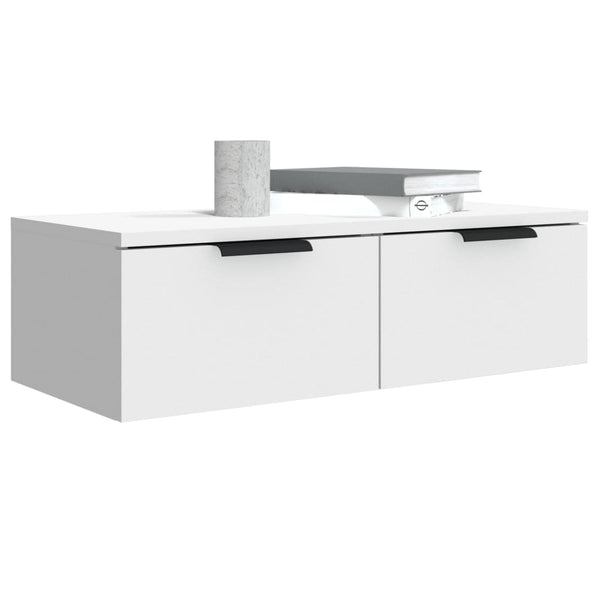 Weiße Wandschränke Finley 68x30x20cm (2er-Set aus Holz)