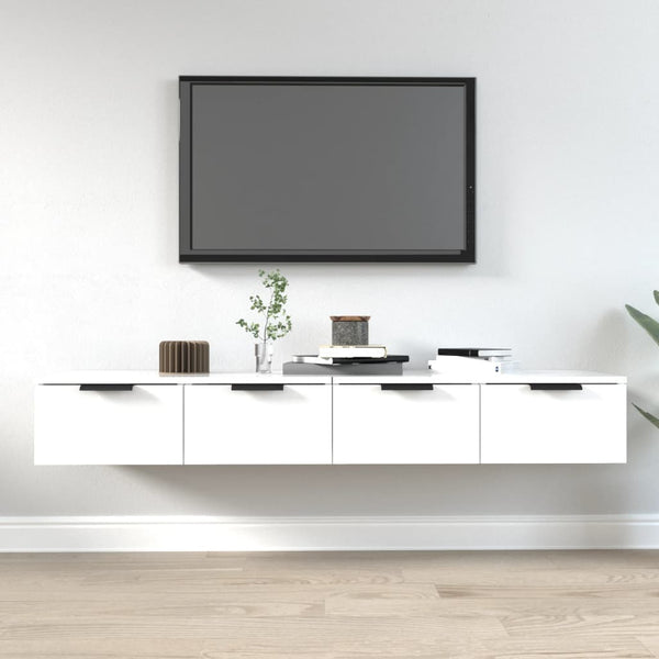 Weiße Wandschränke Finley 68x30x20cm (2er-Set aus Holz)