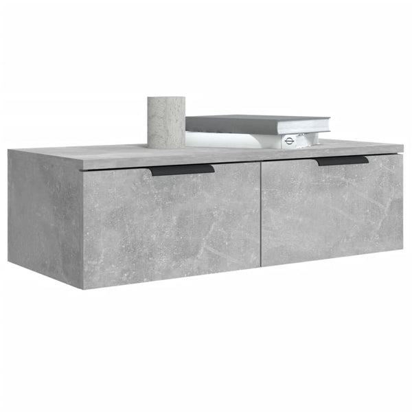 Betongraue Hängeschränke Finley 68x30x20cm (2 Stück aus Holz)