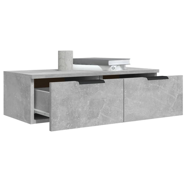 Betongraue Hängeschränke Finley 68x30x20cm (2 Stück aus Holz)
