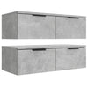 Betongraue Hängeschränke Finley 68x30x20cm (2 Stück aus Holz)