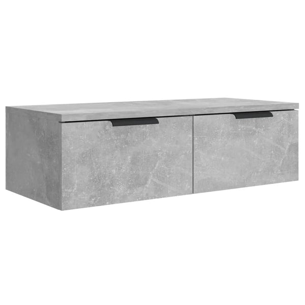 Betongraue Hängeschränke Finley 68x30x20cm (2 Stück aus Holz)