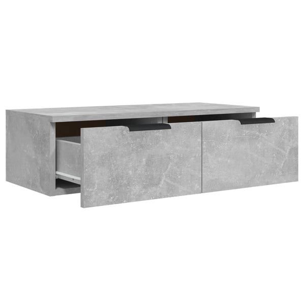 Betongraue Hängeschränke Finley 68x30x20cm (2 Stück aus Holz)