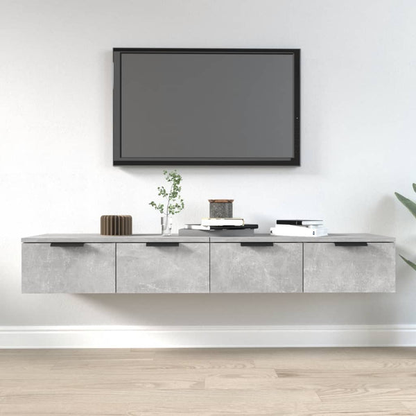 Betongraue Hängeschränke Finley 68x30x20cm (2 Stück aus Holz)