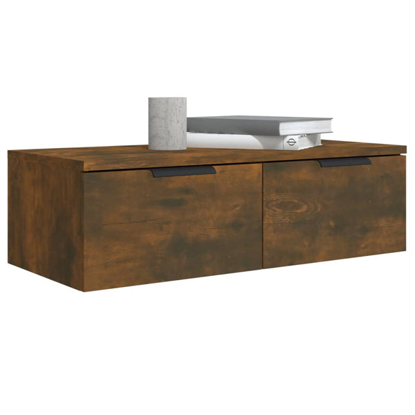 Wildeiche-Wandschränke Finley 68x30x20cm (2 Stück, Holz)