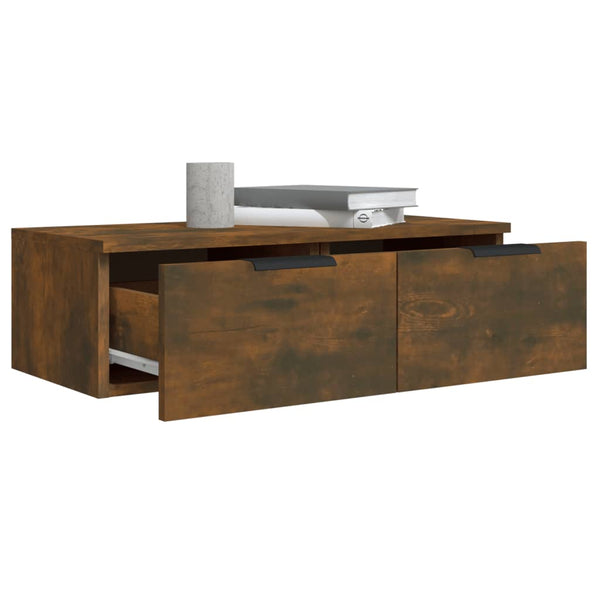 Wildeiche-Wandschränke Finley 68x30x20cm (2 Stück, Holz)