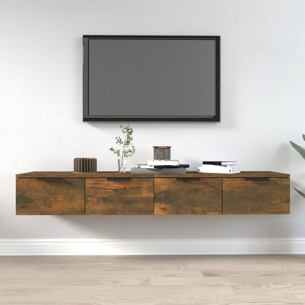 Wildeiche-Wandschränke Finley 68x30x20cm (2 Stück, Holz)