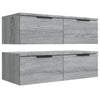 Graue Wandschränke Finley 68x30x20cm (2 Stück Holz)