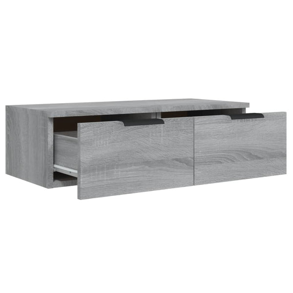Graue Wandschränke Finley 68x30x20cm (2 Stück Holz)