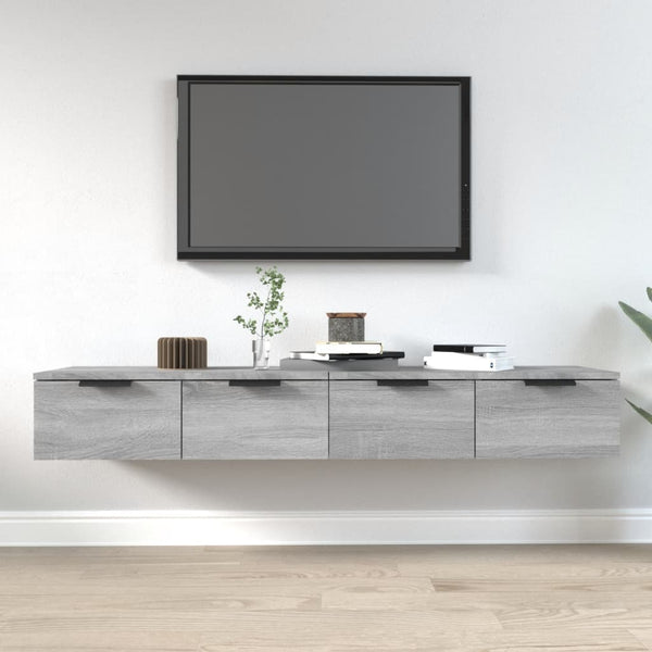 Graue Wandschränke Finley 68x30x20cm (2 Stück Holz)