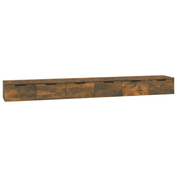 Räuchereiche Wandregale Kalaber 102x30x20cm (2 St., Holz)