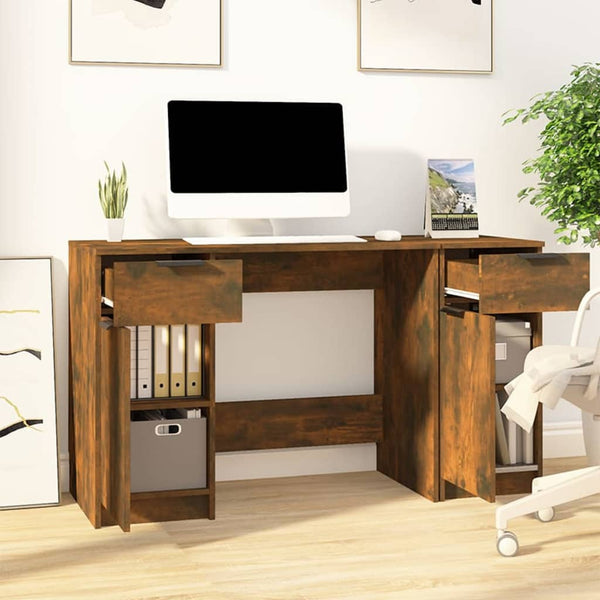 Schreibtisch Savutammi mit Seitenregal Aivanesei (Holz)