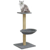 Hellergrauer Katzenkratzbaum mit Sisalkratzsäule Total 74cm