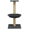 Dunkelgrauer Katzenkratzbaum mit Sisal-Kratzsäule Total 74cm