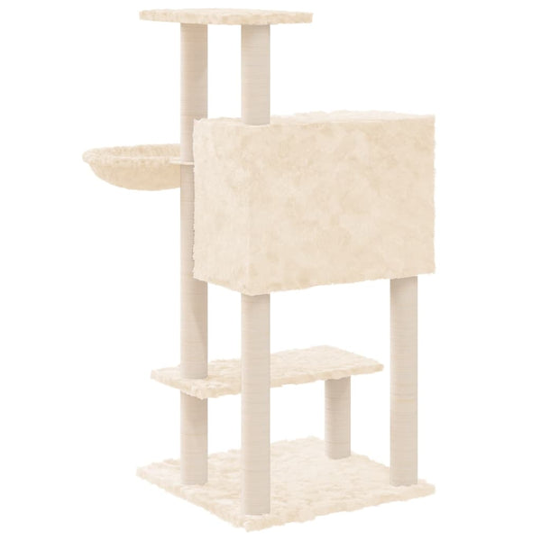 Kletterbaum für Katzen, cremefarben, mit Sisalkratzsäulen Krips 108,5cm