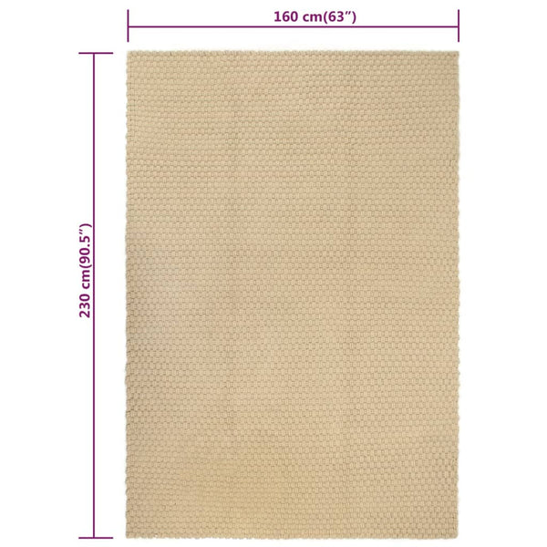 Teppich rechteckig natur Rabela 160x230cm (Baumwolle)