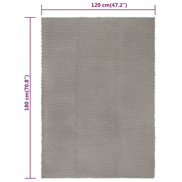 Grauer Teppich Rechteck Rabela 120x180cm (Baumwolle)