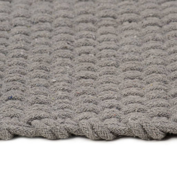 Grauer Teppich rechteckig Rabela 160x230cm (Baumwolle)