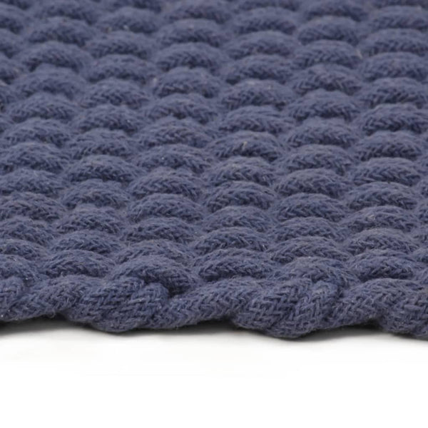 Dunkelblauer Teppich rechteckig Rabela 120x180cm (Baumwolle)