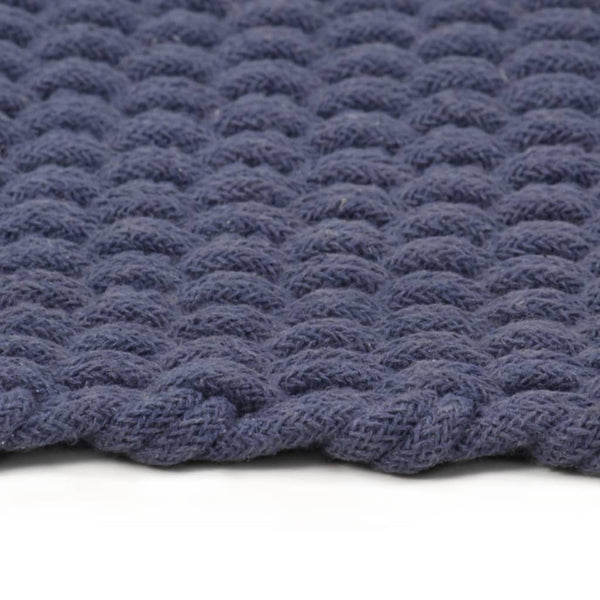 Marineblauer Teppich rechteckig Rabela 160x230cm (Baumwolle)