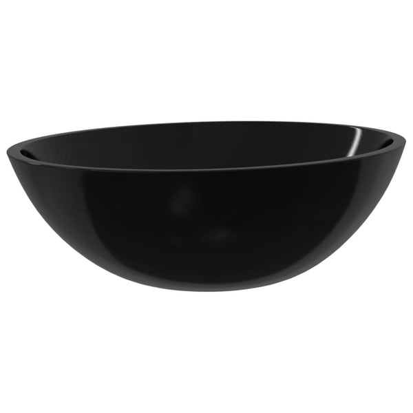 Waschbecken schwarz Glas Volcotrub 50x37x14cm