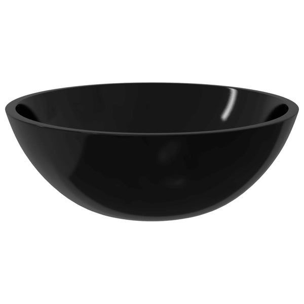 Waschbecken schwarz Glas Volcotrub 50x37x14cm