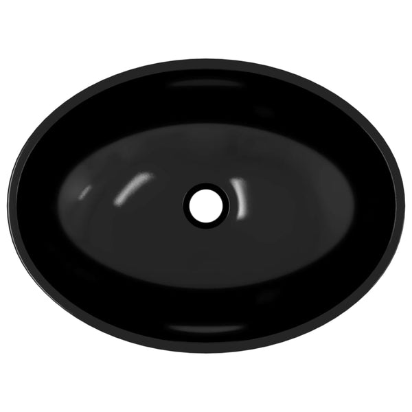 Waschbecken schwarz Glas Volcotrub 50x37x14cm