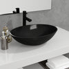 Waschbecken schwarz Glas Volcotrub 50x37x14cm