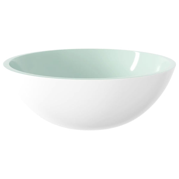 Weißes Waschbecken aus Glas Volcotrub 50x37x14cm