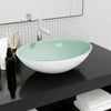 Weißes Waschbecken aus Glas Volcotrub 50x37x14cm