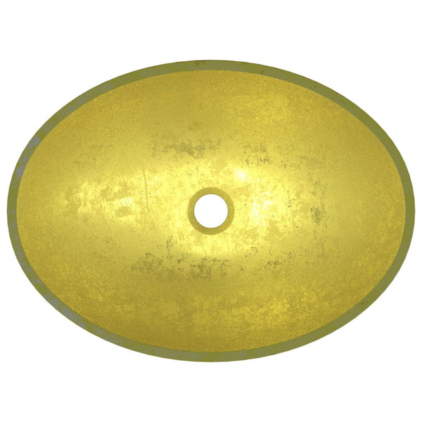 Waschbecken aus Goldglas Volcotrub 50x37x14cm