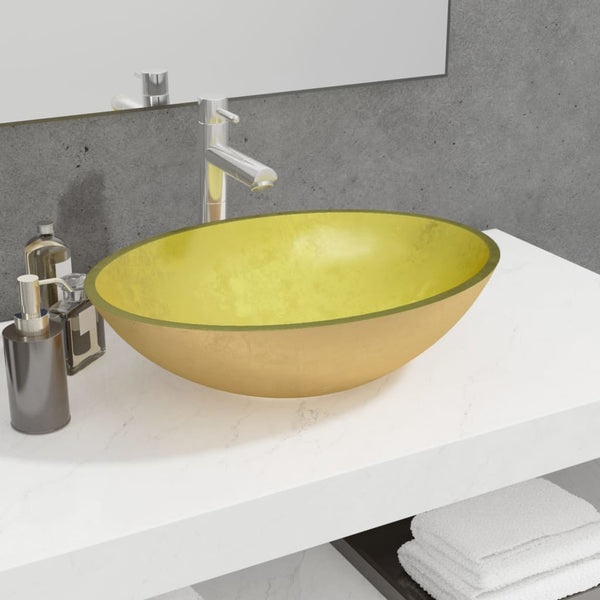 Waschbecken aus Goldglas Volcotrub 50x37x14cm