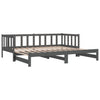 Graues Schlafsofa ausziehbar Minusa 2x (90x190)cm (Kiefer)
