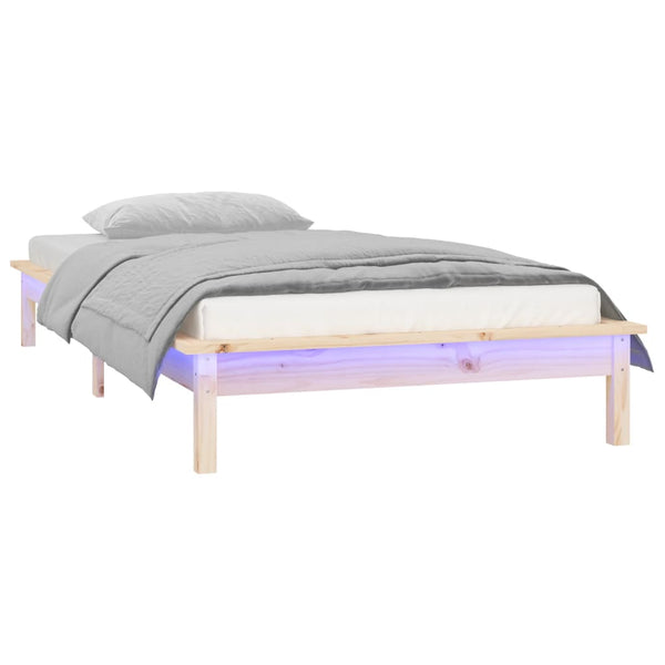 Bettrahmen Amosie 90x200cm (Holz mit LED-Beleuchtung)