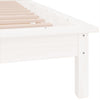 Bettgestell mit LED-Beleuchtung weiß 90x200 cm Massivholz