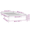 Schwarzes Bettgestell mit LED-Beleuchtung Amosie 90x200cm (Holz)