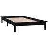 Schwarzes Bettgestell mit LED-Beleuchtung Amosie 90x200cm (Holz)